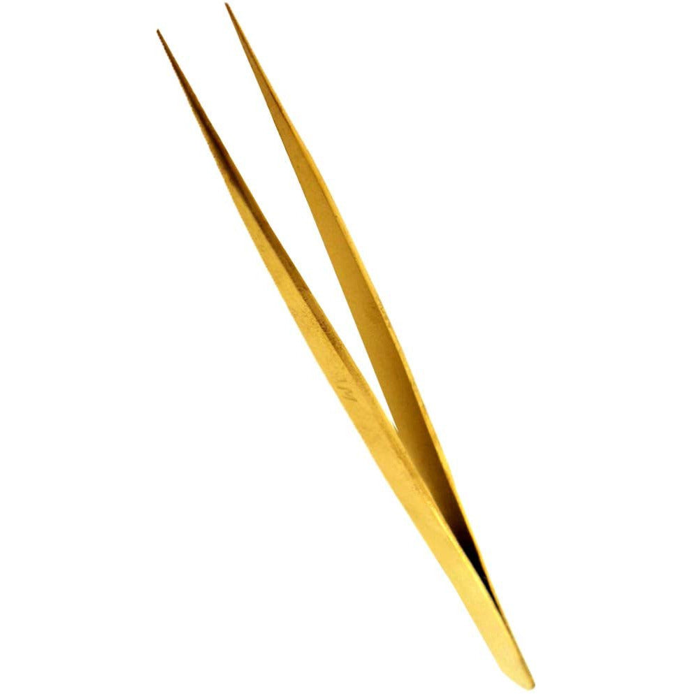 5 Inch Brass, Non-Magnetic Tweezer with Pointed Tips (Pack of: 2) - S1-08059-Z02 - ToolUSA