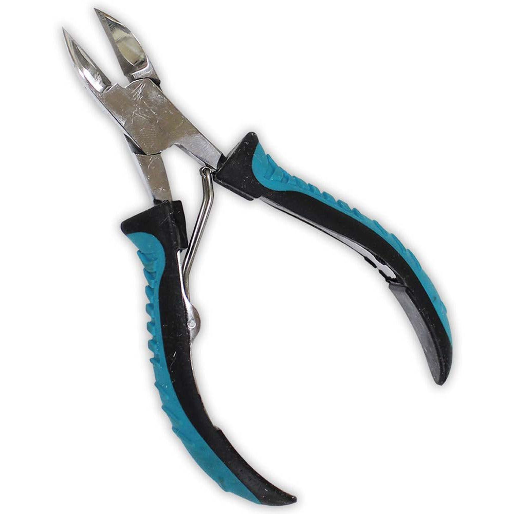 5 Inch Curved Jaw Nail Clipper With Teal And Black Handles - LPAK-81-P667 - ToolUSA