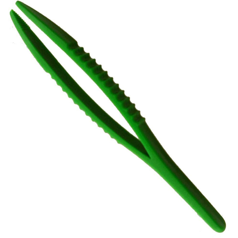 5 Inch Green Plastic Tweezers (Pack of: 6) - S1-41001-Z06 - ToolUSA