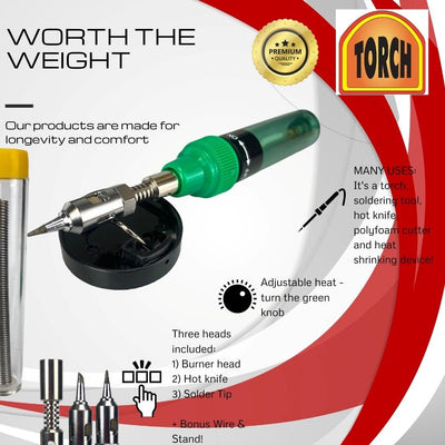 5 Inch Portable Mini Soldering Torch And Accessories - TZ69-MT-151K - ToolUSA