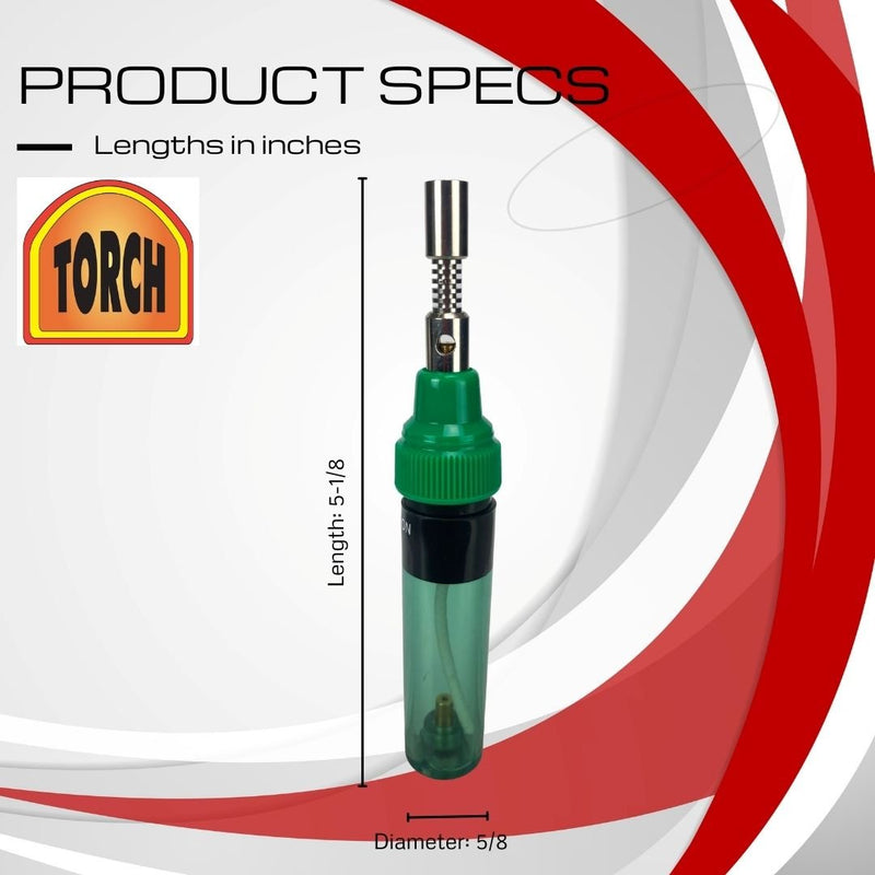 5 Inch Portable Mini Soldering Torch And Accessories - TZ69-MT-151K - ToolUSA