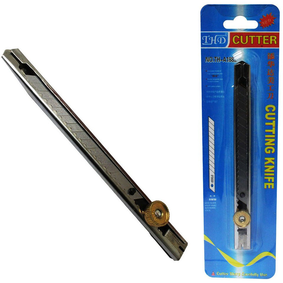5 Inch Slim-Line Cutter With Snap Blade And Pocket Clip (Pack of: 4 ...