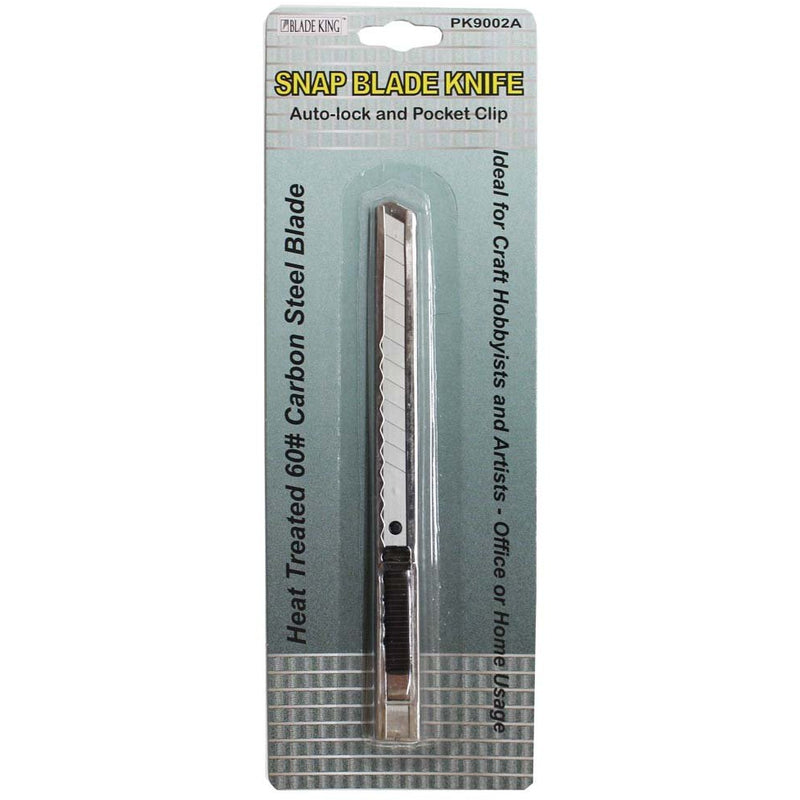 5 Inch Snap Blade Knife - Auto-Lock & Pocket Clip (Pack of: 4) - CR-90021-Z04 - ToolUSA