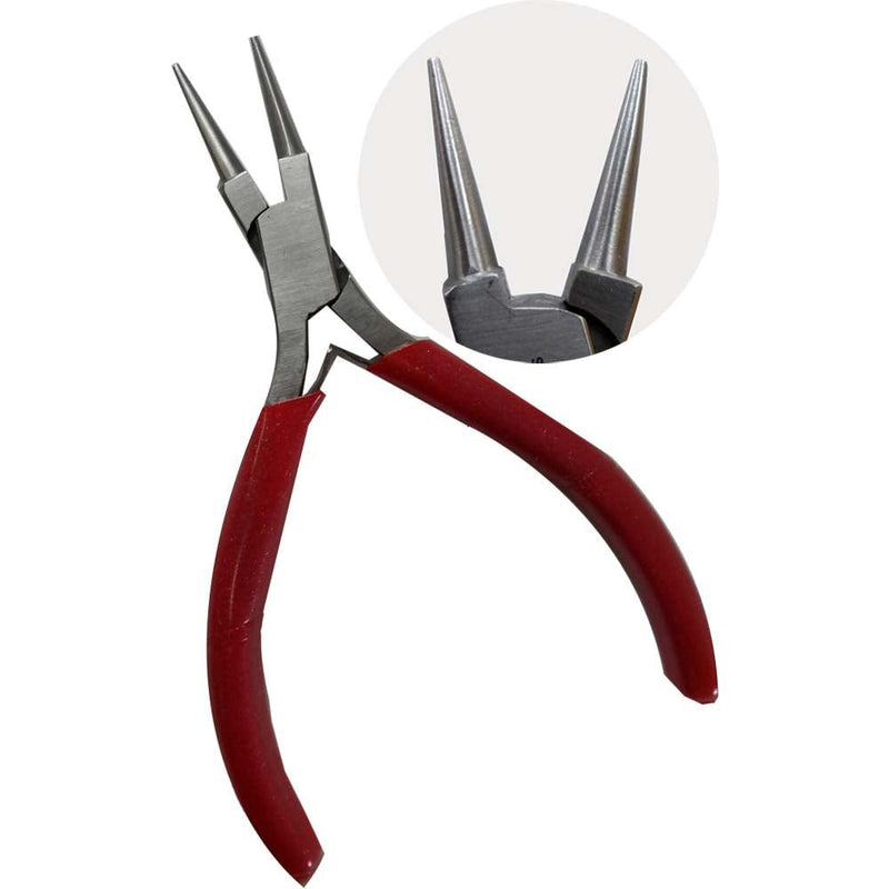 5 Inch Stainless Steel Round Nose Pliers - S89-17377 - ToolUSA