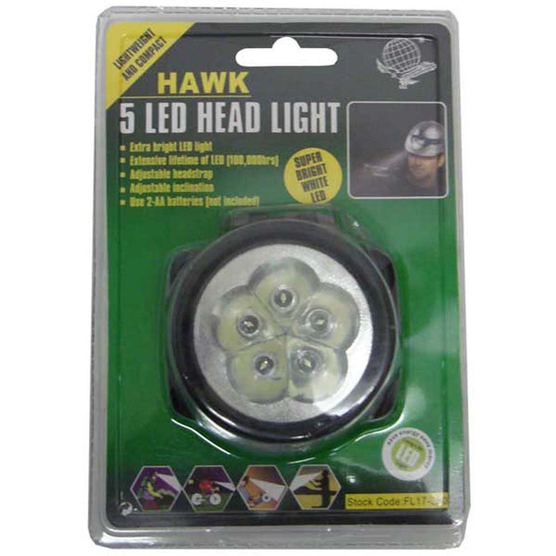 5 LLED Head Light - Extra Large Reflectors For Walking or Biking - FL-91750 - ToolUSA