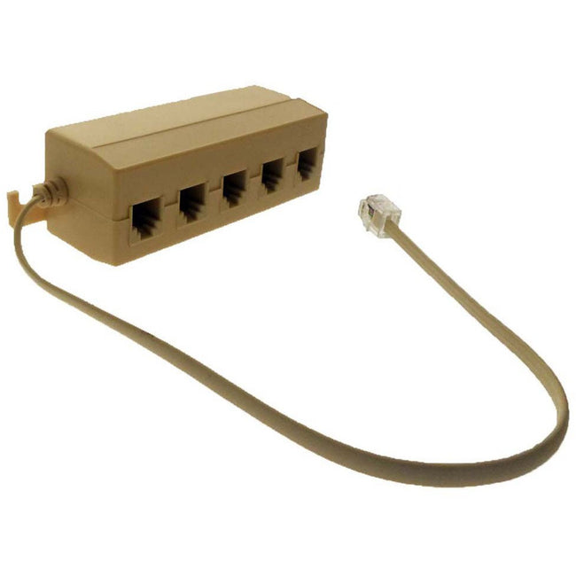 5 Outlet Modular Phone Jack (Pack of: 2) - PA-00864-Z02 - ToolUSA