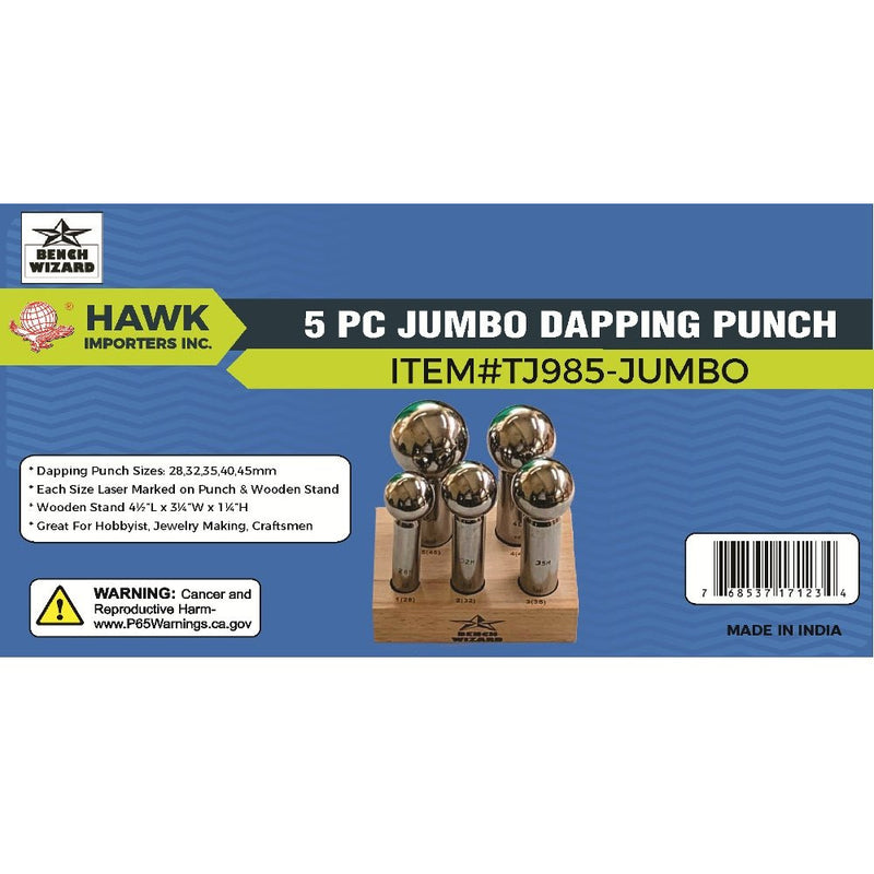 5 Pc. Dapping Punch Set - TJ-17123 - ToolUSA