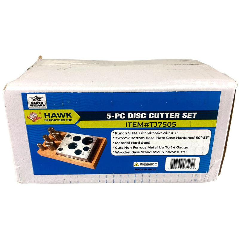 5 Pc. Disc Cutter Set - TJ-07505 - ToolUSA