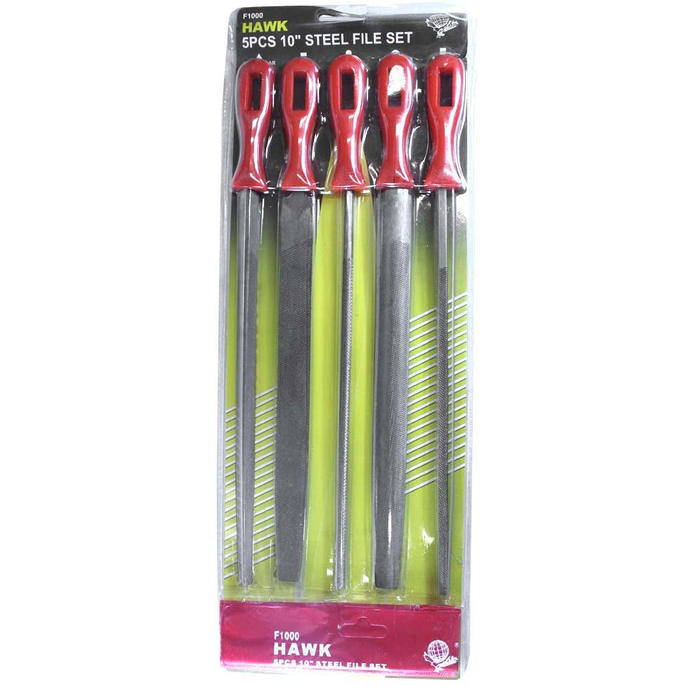 5 Piece 13 Inch Steel File Set - F-01000 - ToolUSA
