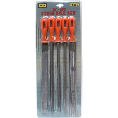 5 Piece 13 Inch Steel File Set - F-01000 - ToolUSA