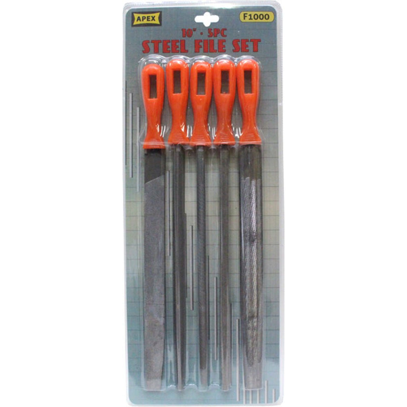 5 Piece 13 Inch Steel File Set - F-01000 - ToolUSA