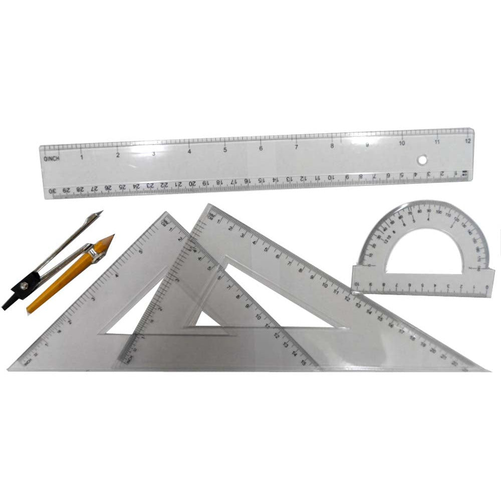 5 Piece Geometric Drawing Tools Set - CR-90457 - ToolUSA