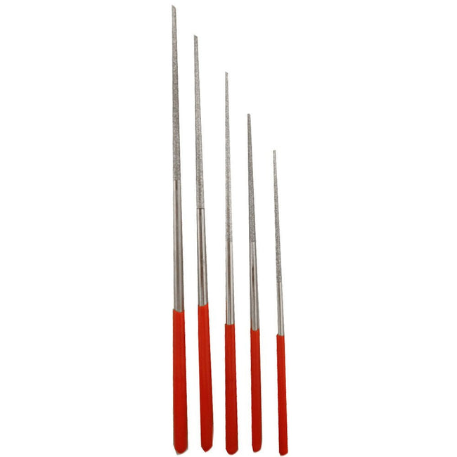 5 Piece Graduated Size Diamond File - 3/32" - 1/8" - F-73543 - ToolUSA