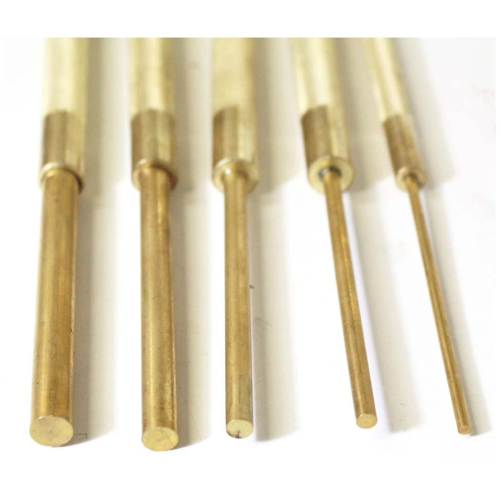 5 PIECE LONG BRASS DRIVE PIN SET - TJ01-92000 - ToolUSA