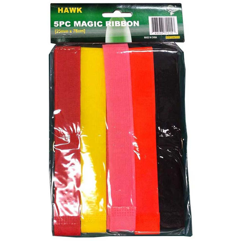 5 Piece Package Of "Magic Ribbon " 1 X 24 inch Loop And Pile Binding Straps - H-71115 - ToolUSA