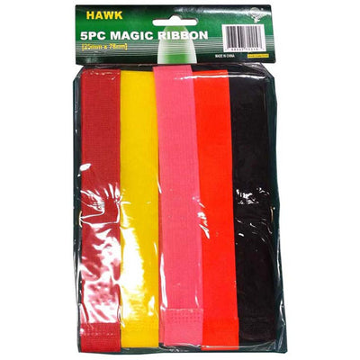 5 Piece Package Of "Magic Ribbon " 1 X 24 inch Loop And Pile Binding Straps - H-71115 - ToolUSA