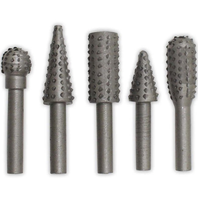 5-Piece Rotary Burrs Set - 1/4-Inch Shank - TJ-63051 - ToolUSA