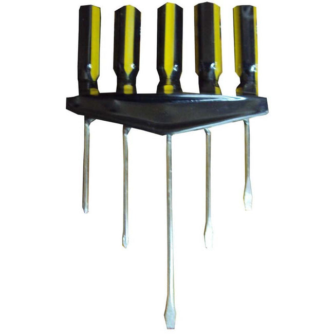 5 Piece Screwdriver Set with Wall Rack - LHEN-6268 - ToolUSA