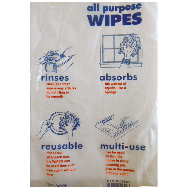 5 Piece Strong & Absorbent - 100% Rayon Fiber Wipes (Pack of: 4) - WIPES-YH - ToolUSA