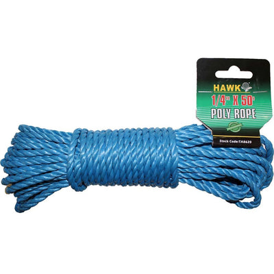 50 Feet Colored Polypropylene Rope, 1/4-Inch Thick - TA-98620 - ToolUSA