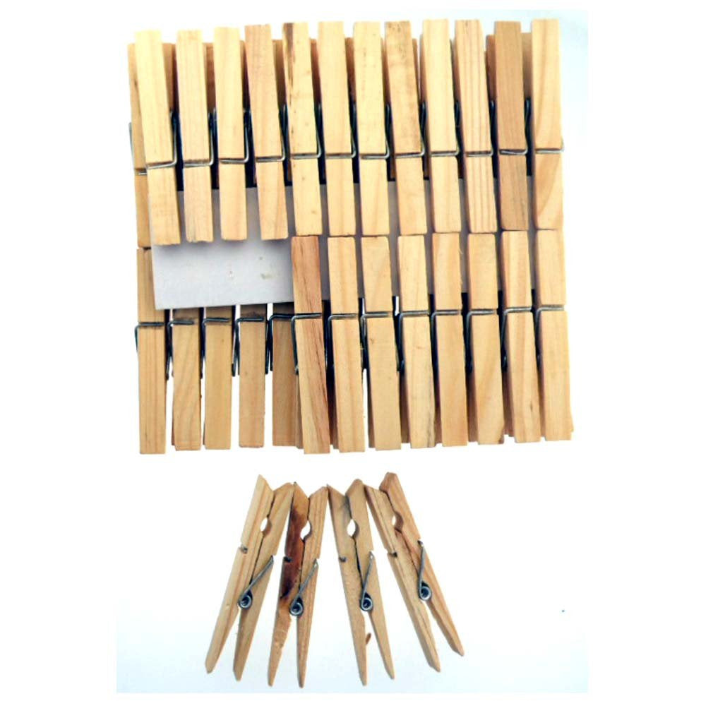 50 Pc. Wooden Clothes Pin - TZ4470-YH - ToolUSA