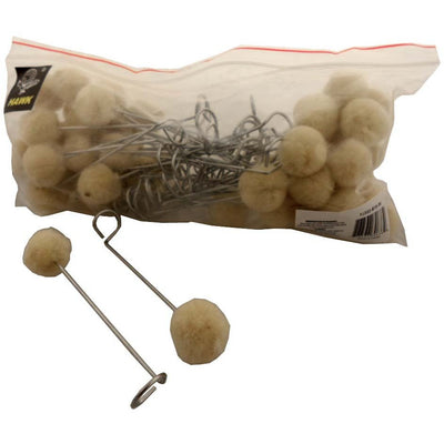 50 Piece Bag of 1 Inch Wool Ball Dauber Applicators for Various Liquids - TJ322-B10-50 - ToolUSA