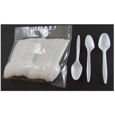 50 Piece Disposable Oval-Shaped Spoons (Pack of: 2) - U-88115-Z02 - ToolUSA