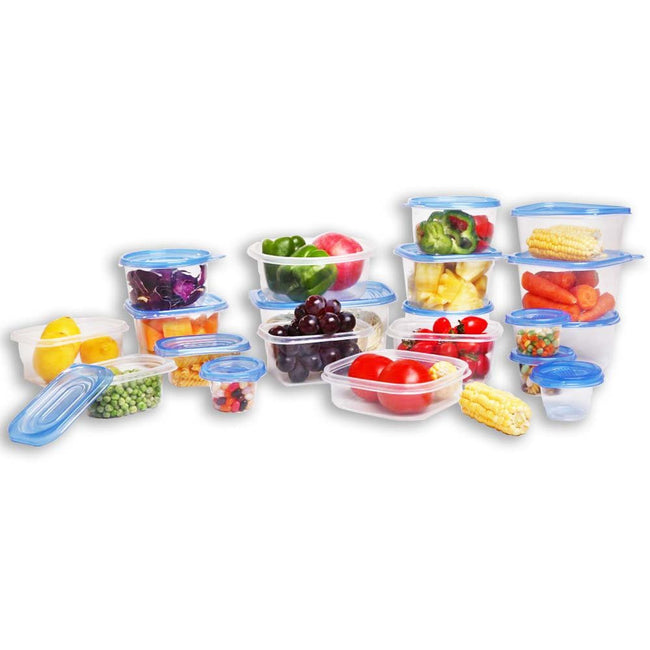 52 Piece BPA-Free Food Storage Set- Clear Containers With Air Tight Lids, From Freezer, To Microwave To Table - LKCO-6631-U - ToolUSA