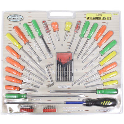 54 Piece Multi-color Handyman's Tool Gift Set - Screwdrivers, Wrenches & More! - PS-02252 - ToolUSA