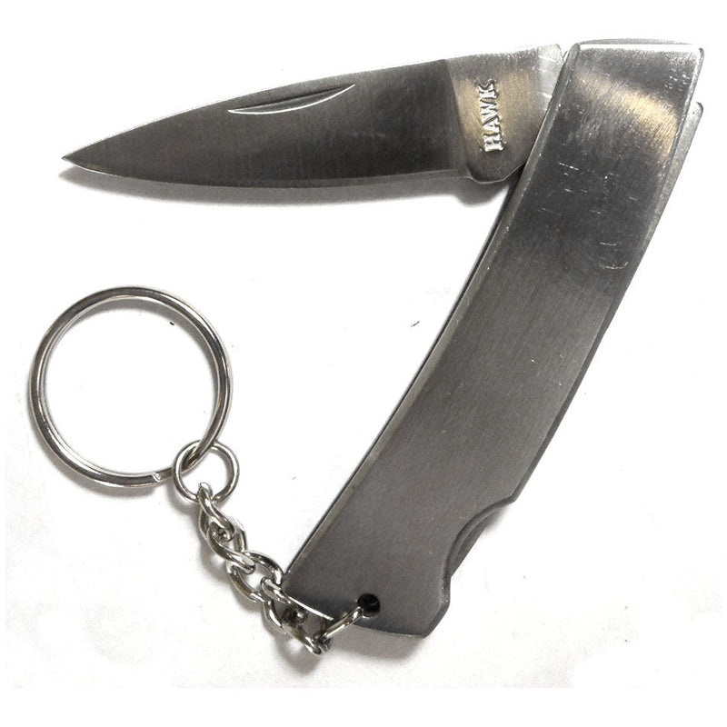 5.5 Inch Polished Stainless Steel Pocket Knife On Key Chain - PK-09217 - ToolUSA
