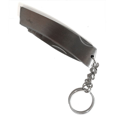 5.5 Inch Polished Stainless Steel Pocket Knife On Key Chain - PK-09217 - ToolUSA
