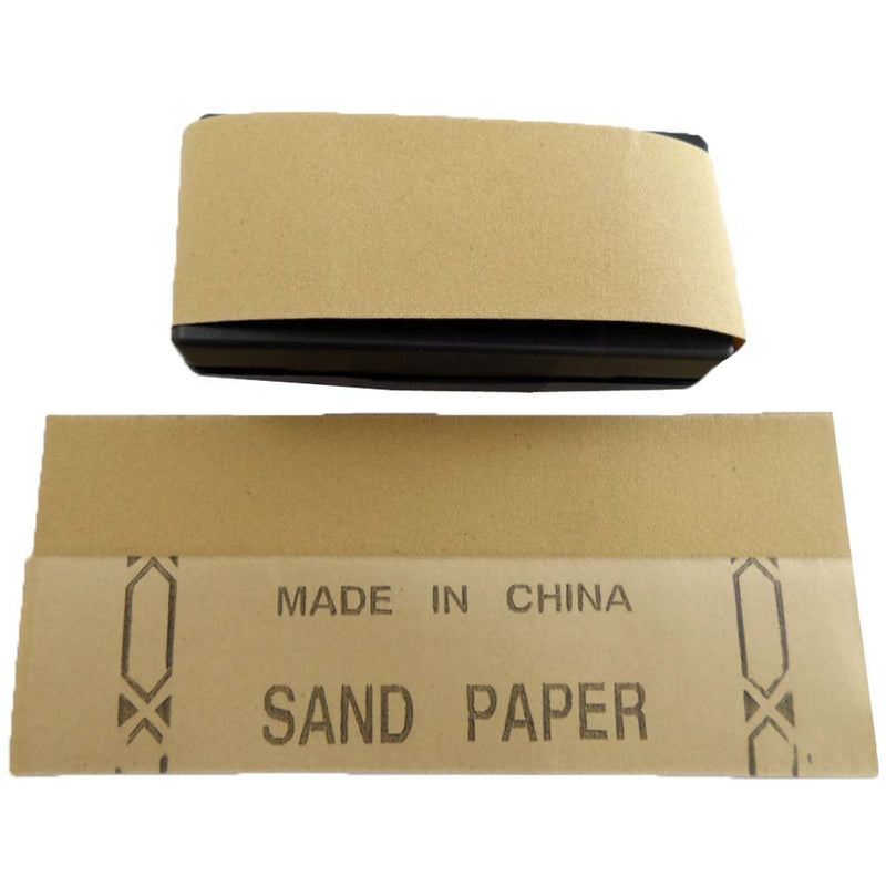 5.5" x 2.5" x 1.5" Plastic, 2 Piece Sanding Block With Sand Paper For Hand Sandiing - TJ9261-YH - ToolUSA