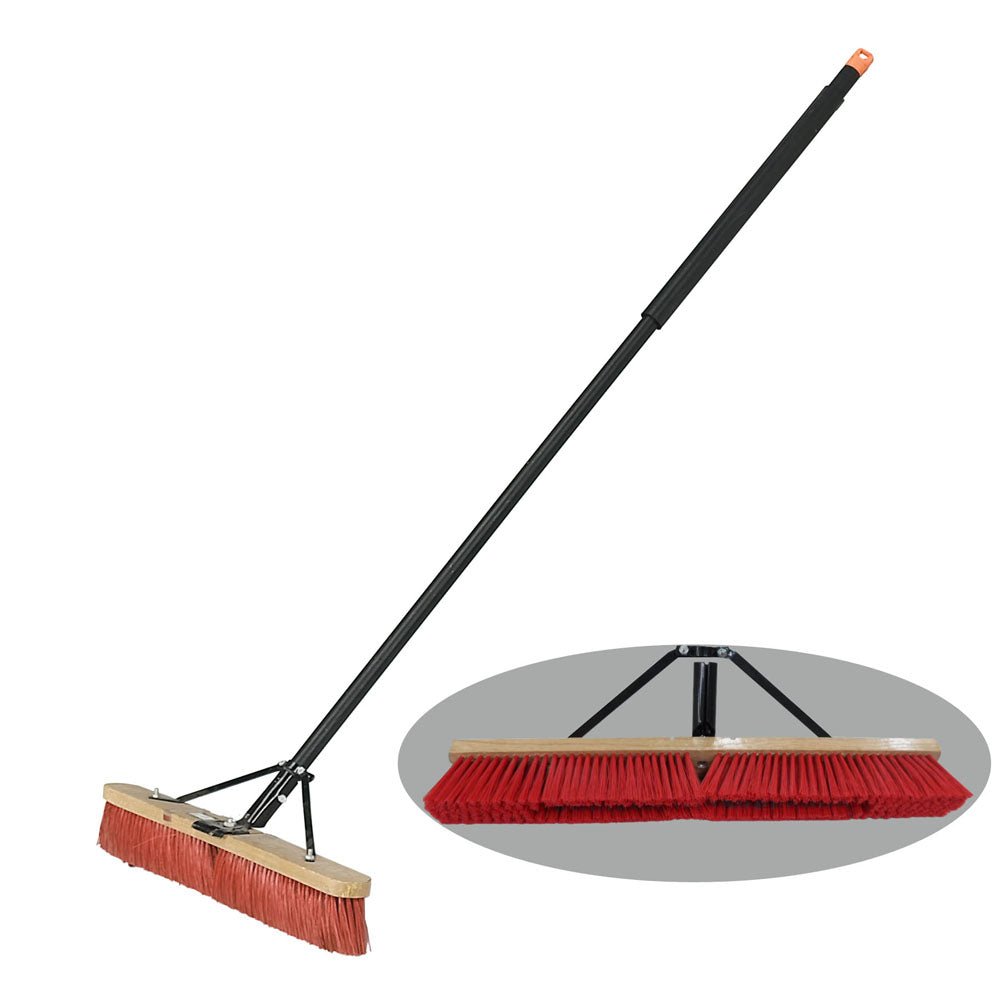 56" LONG INDUSTRIAL PUSH BROOM WITH 24" HEAD AND COMFORT GRIP HANDLE - G-21103 - ToolUSA