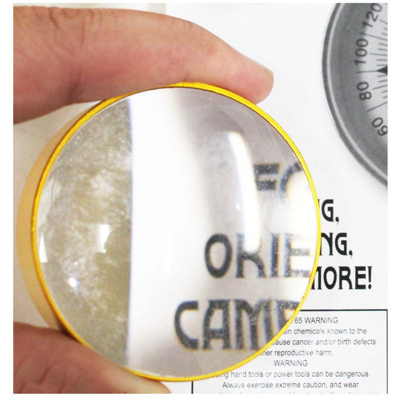 5X Power Dome Style Golden Glass Magnifier - MG-99603 - ToolUSA