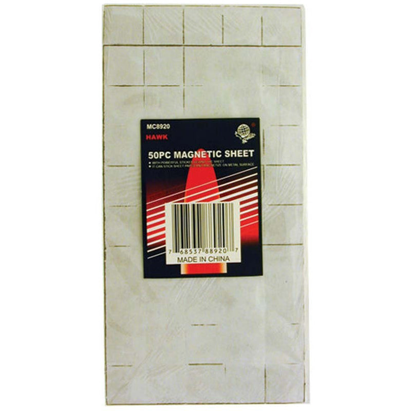 5x9 Inch Self-Adhesive Magnetic Sheet with 50 Pre-Cut Squares - MC-88920 - ToolUSA