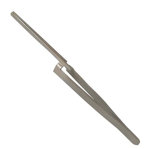 6-1/4 Inch Stainless Steel Rounded Nose Cross Lock Tweezers - S1-08596 - ToolUSA