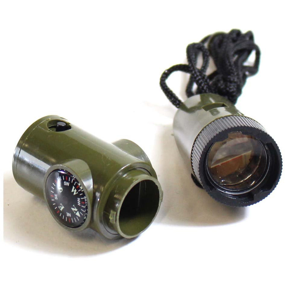 6 in 1 Emergency Whistle with Neck Lanyard - TC-50556 - ToolUSA