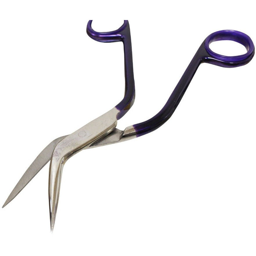 6 Inch Angled Scissors With Purple Handles (Pack of: 2) - SC-48157-Z02 - ToolUSA