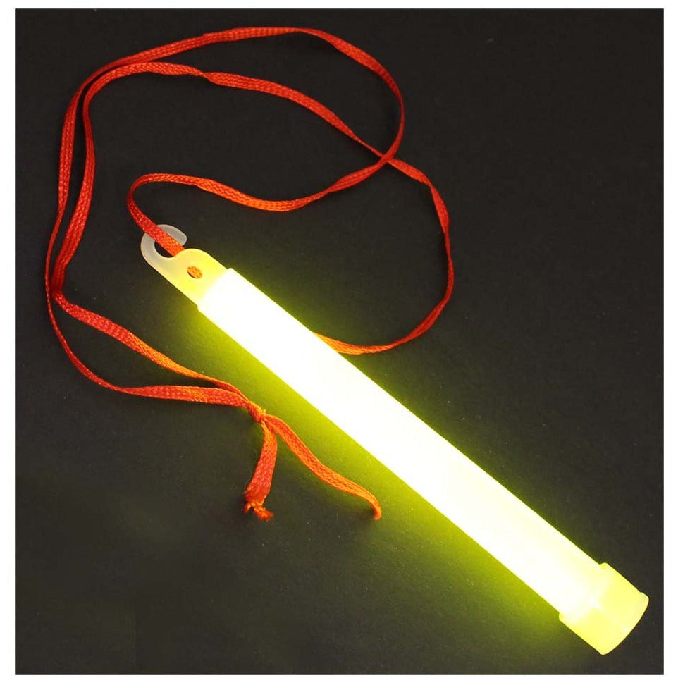 6 Inch Bright Glowing Light Stick With Hanging Hook And Neck String (Pack of: 2) - FL706Y-30-HI-Z02 - ToolUSA