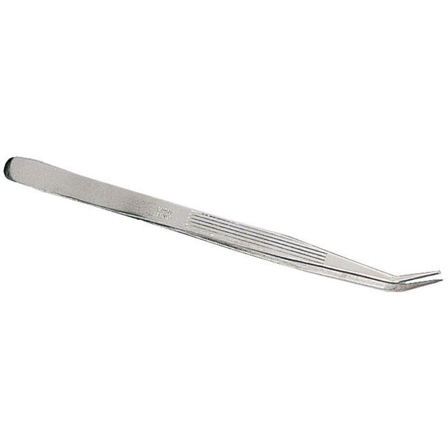 6 Inch Curved Tip Stainless Steel Tweezer With Textured Jaws (Pack of: 2) - S8-08549-Z02 - ToolUSA