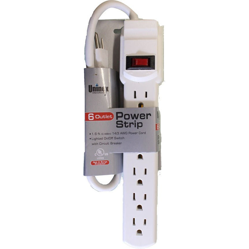 6 Outlet UL Approved Power Strip with Circuit Breaker - TE-TE2036 - ToolUSA