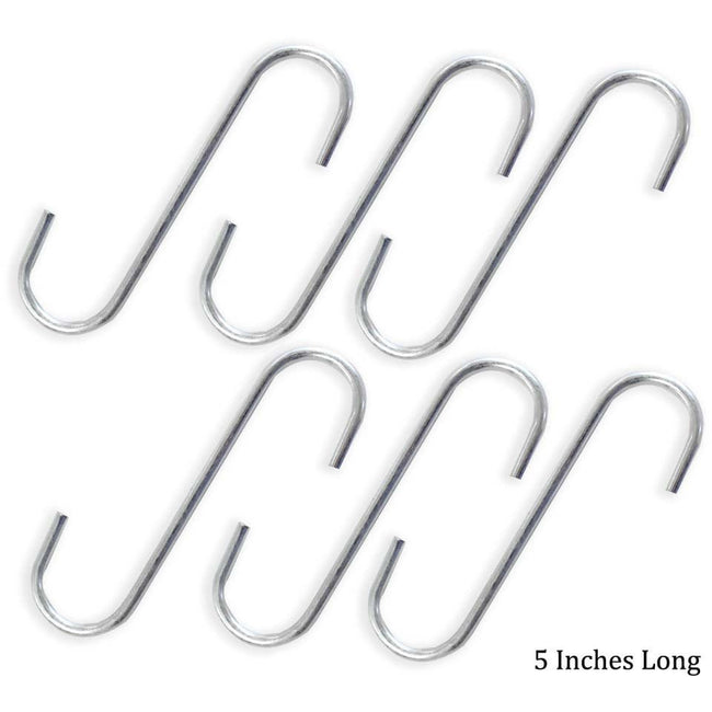 6 Piece 5-Inch Metal "S" Hooks Set - WP406-YH - ToolUSA