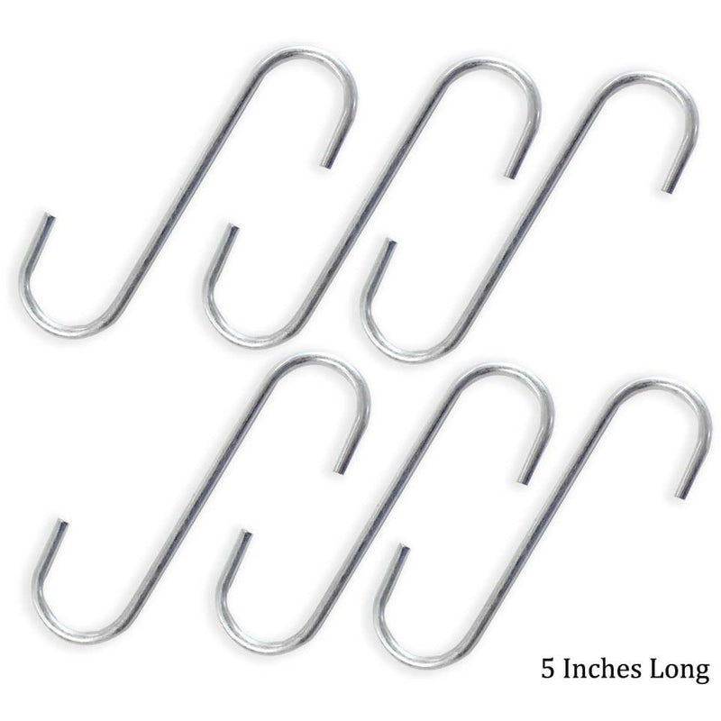 6 Piece 5-Inch Metal "S" Hooks Set - WP406-YH - ToolUSA