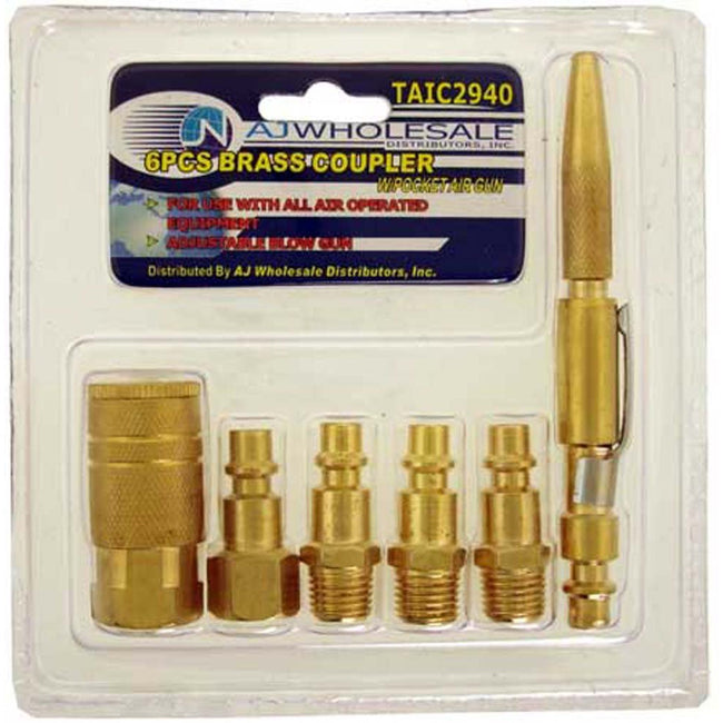 6 Piece Brass 4.5" Air Gun - LJAW-6644 - ToolUSA