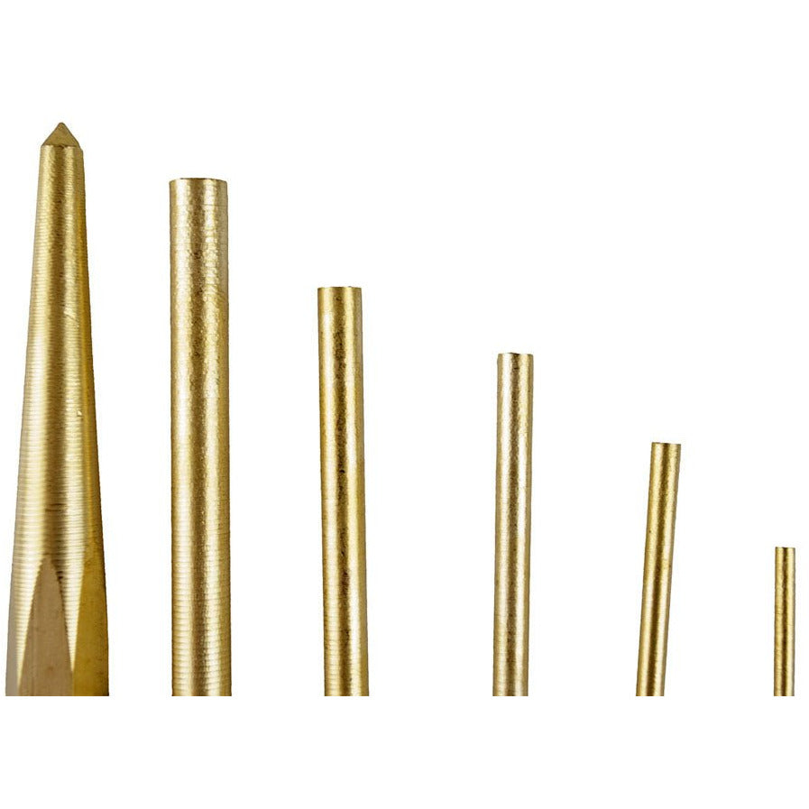 6 Piece Brass Punch Set - TJ01-92060 - ToolUSA