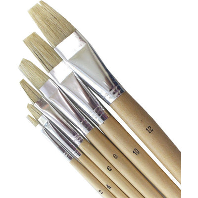 6 Piece Flat Bristle Brushes Set (Pack of: 2) - TZ63-06316-Z02 - ToolUSA