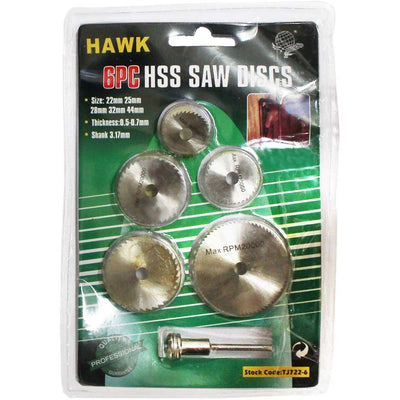 6 Piece High Speed Steel Saw Disc Set - TJ-17467 - ToolUSA