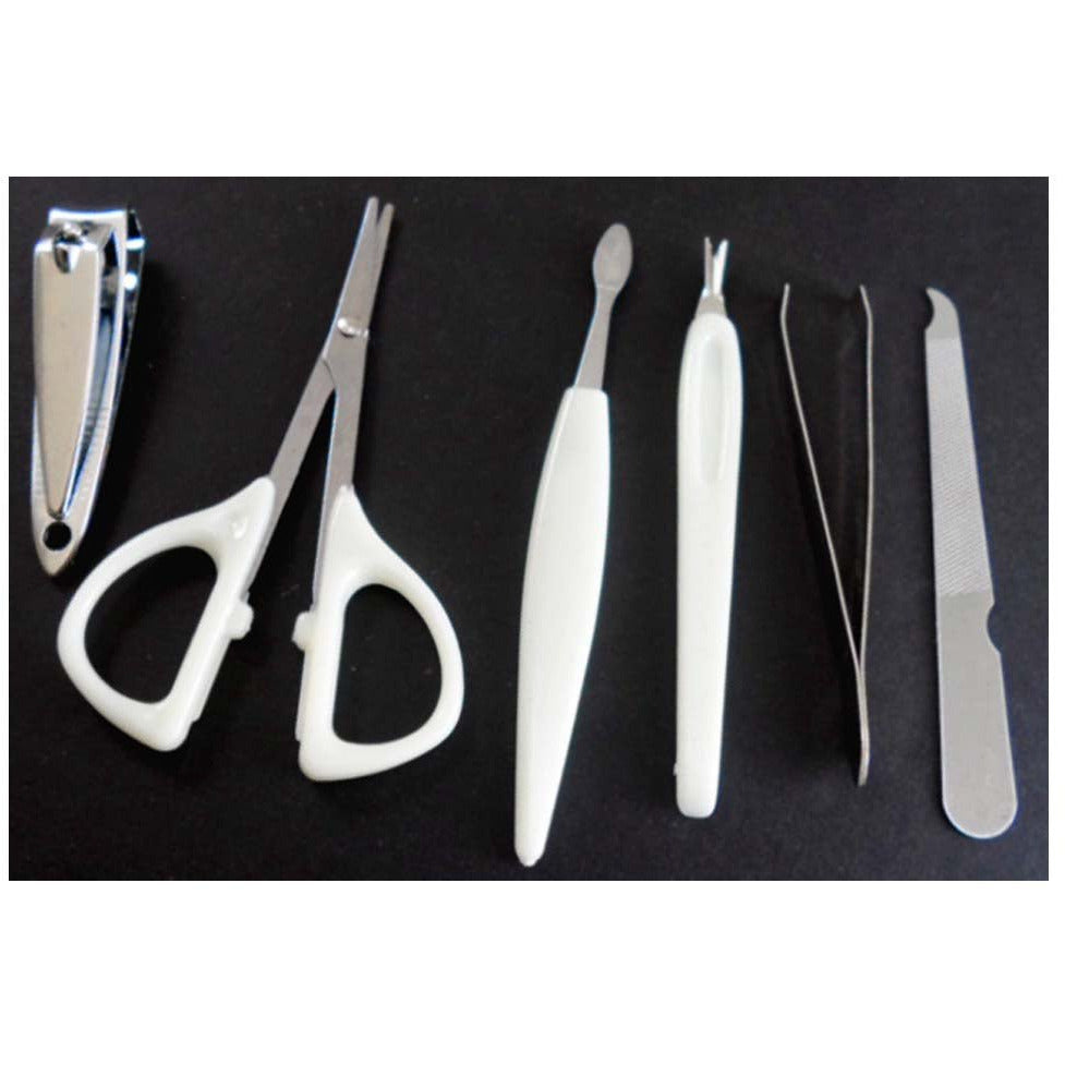 6 Piece Professional Style Nail & Facial Care Grooming Kit - B8400-E-YW - ToolUSA