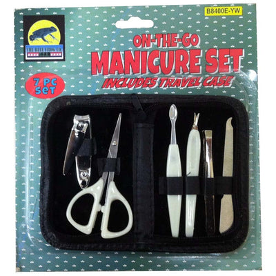 6 Piece Professional Style Nail & Facial Care Grooming Kit - B8400-E-YW - ToolUSA