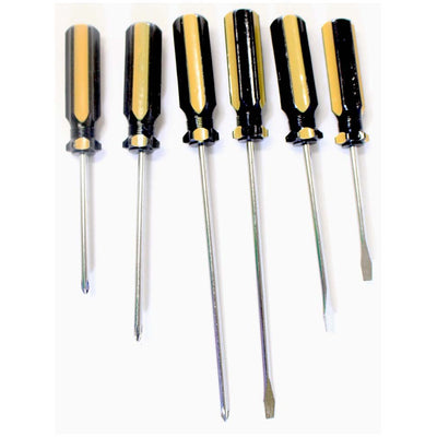 6-Piece Screwdriver Set With Plastic Wall Rack - PS-33000 - ToolUSA